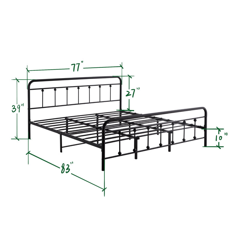 Andover Mills™ Ashburton 40" Standard Modernism Metal Bed Frame with